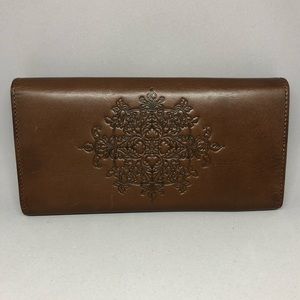 Levi’s embossed mandala brown leather wallet
